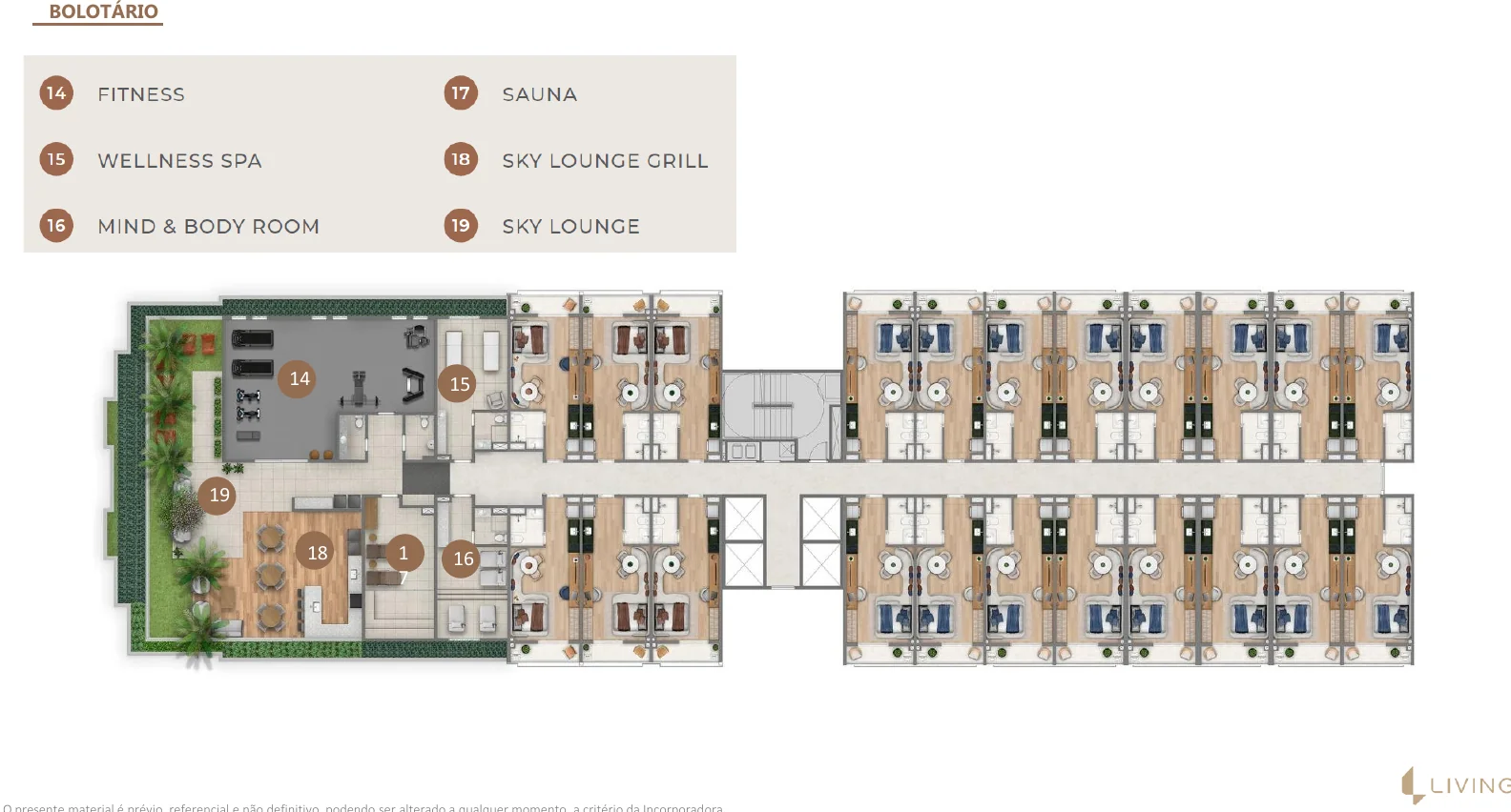 Planta do Living Full 24h