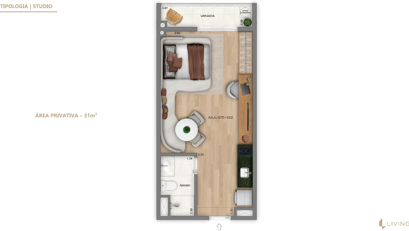 Planta do Living Full 24h